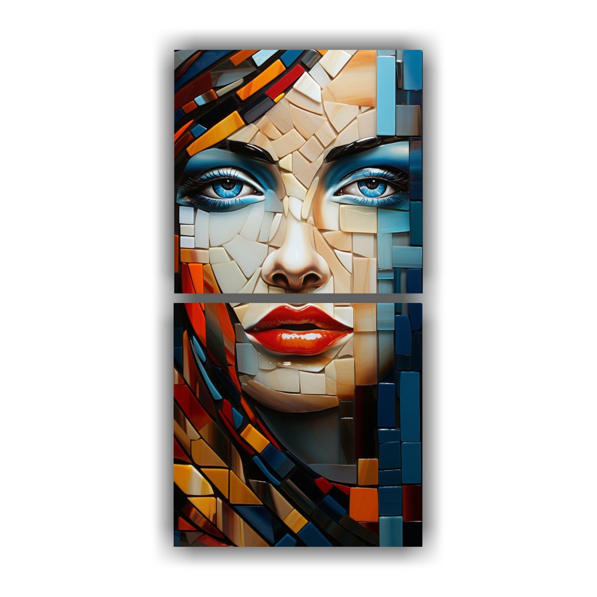 GENERICO - Decorativos Lienzos Cuadro Clásica En Mosaiquismo 50x100 Cm