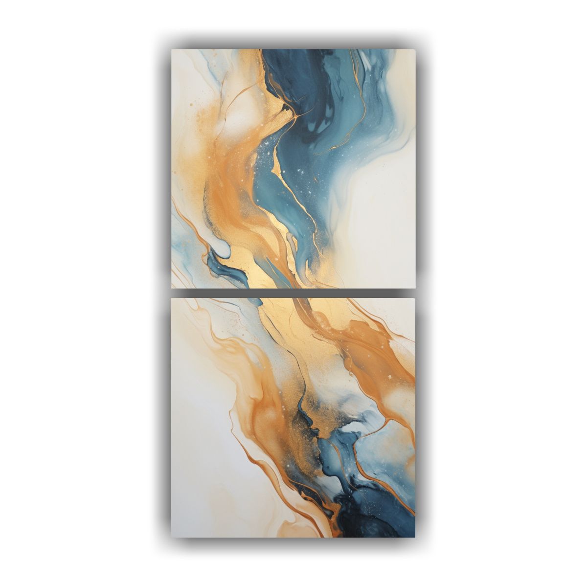 GENERICO - Pintura Abstracta En Acrílico Fluído Beige 60x120 Cm