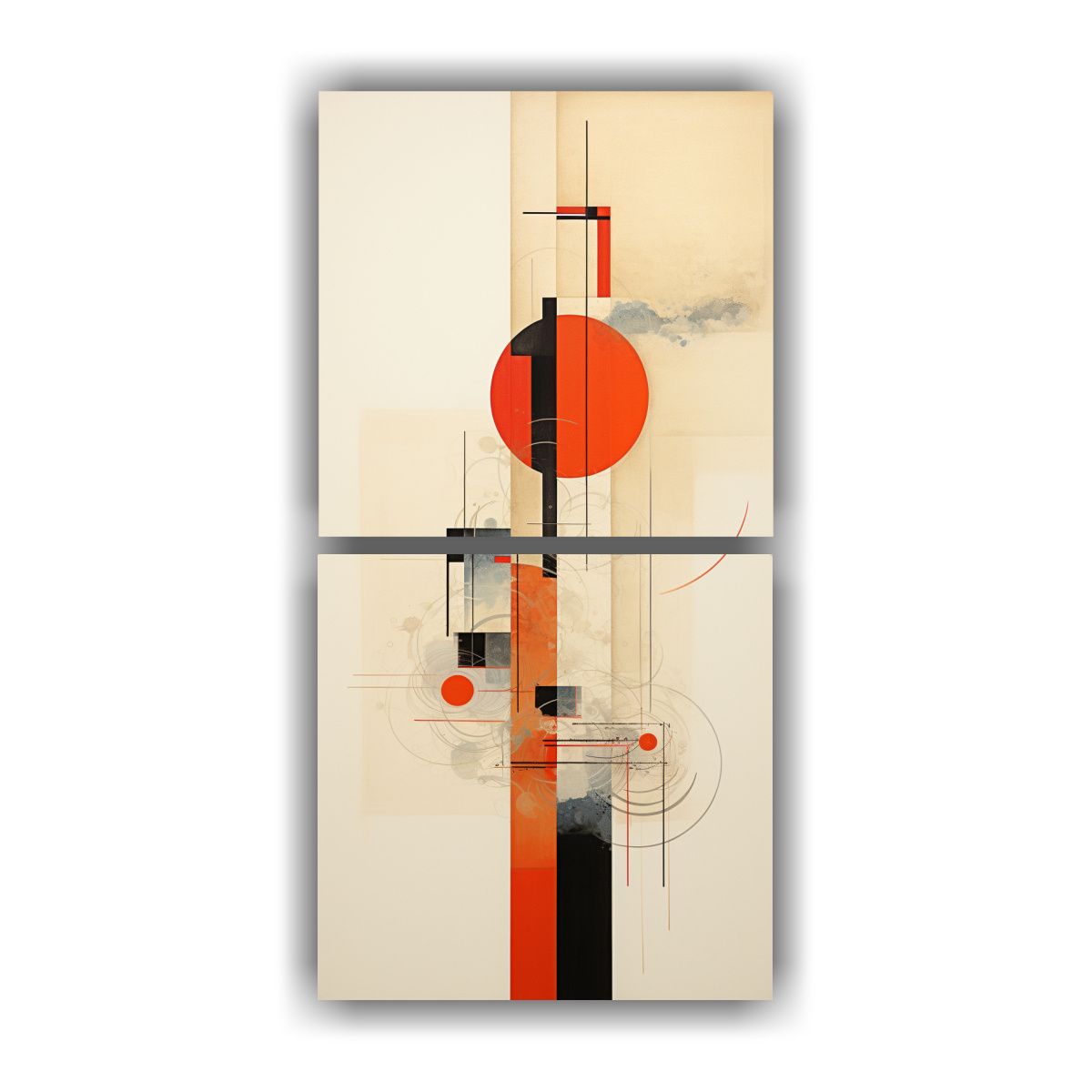 GENERICO - Dos Lienzos Modernos Culturar Abstracto Fusión 40x80 Cm