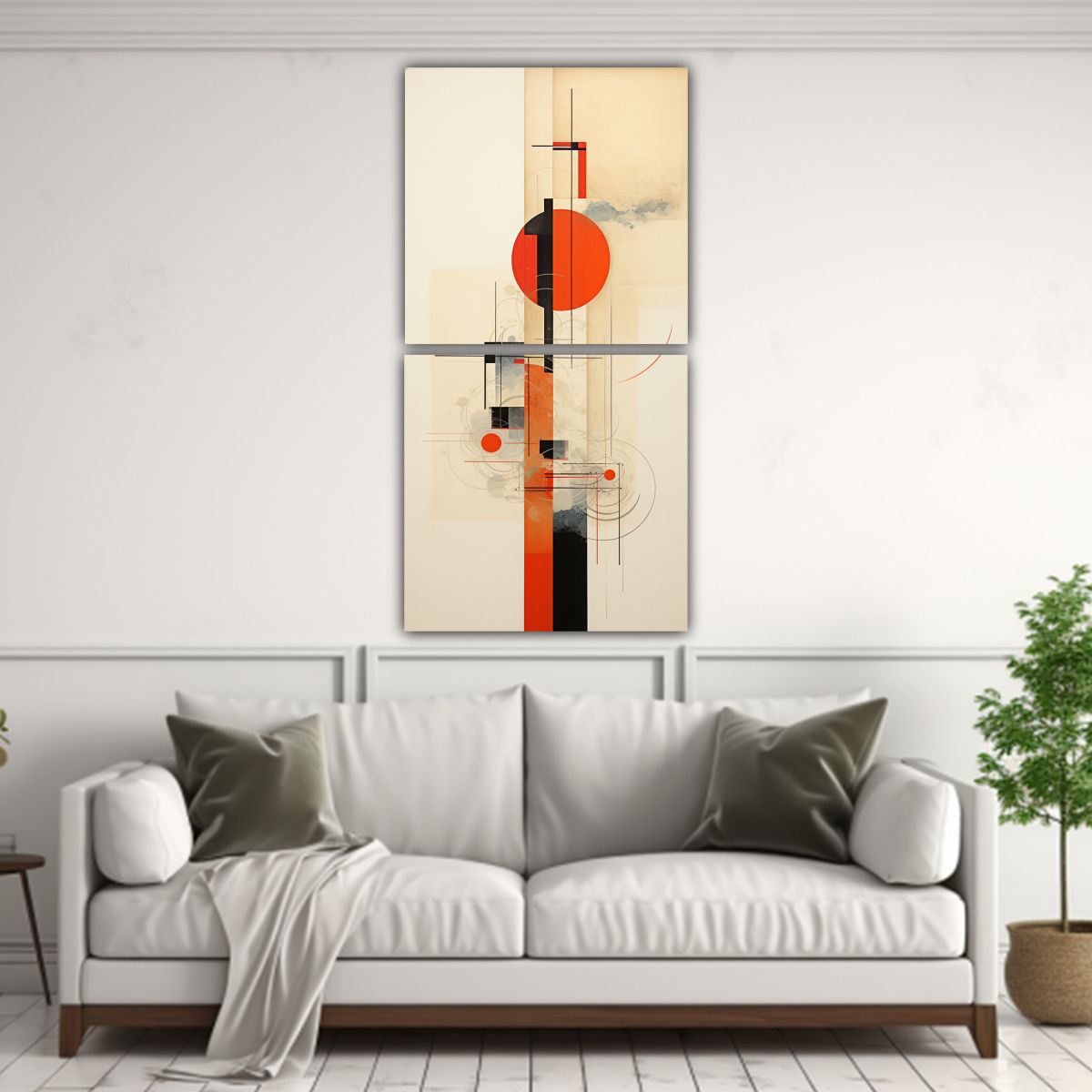 GENERICO - Dos Lienzos Modernos Culturar Abstracto Fusión 40x80 Cm