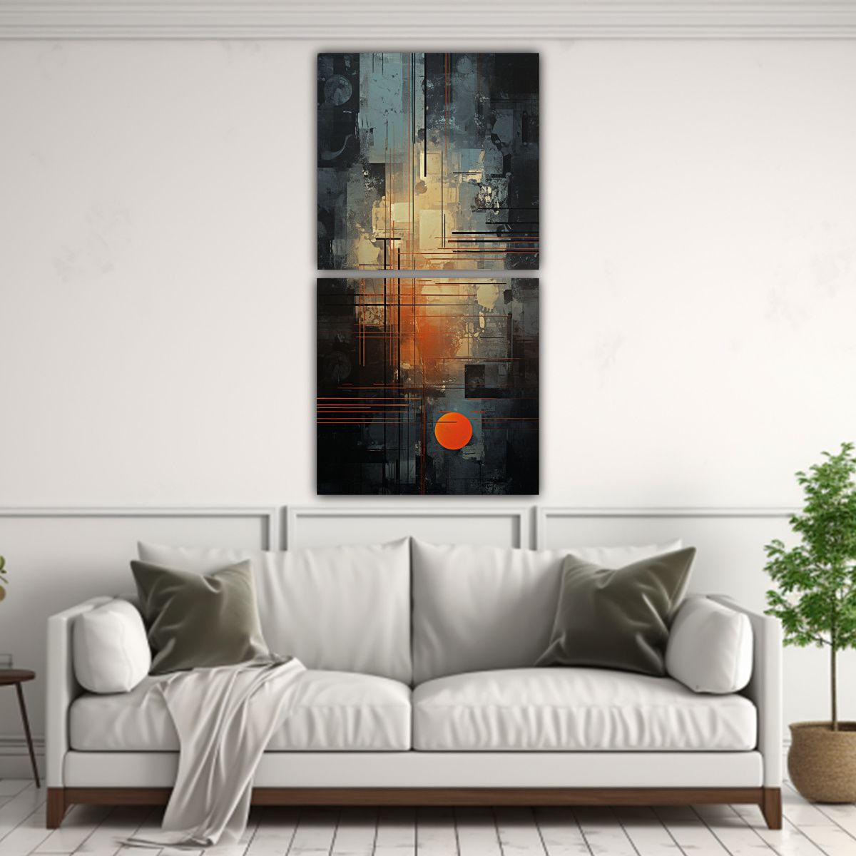 GENERICO - Fondo Abstracto Estilo Lienzo Moderno Clásico 60x120 Cm