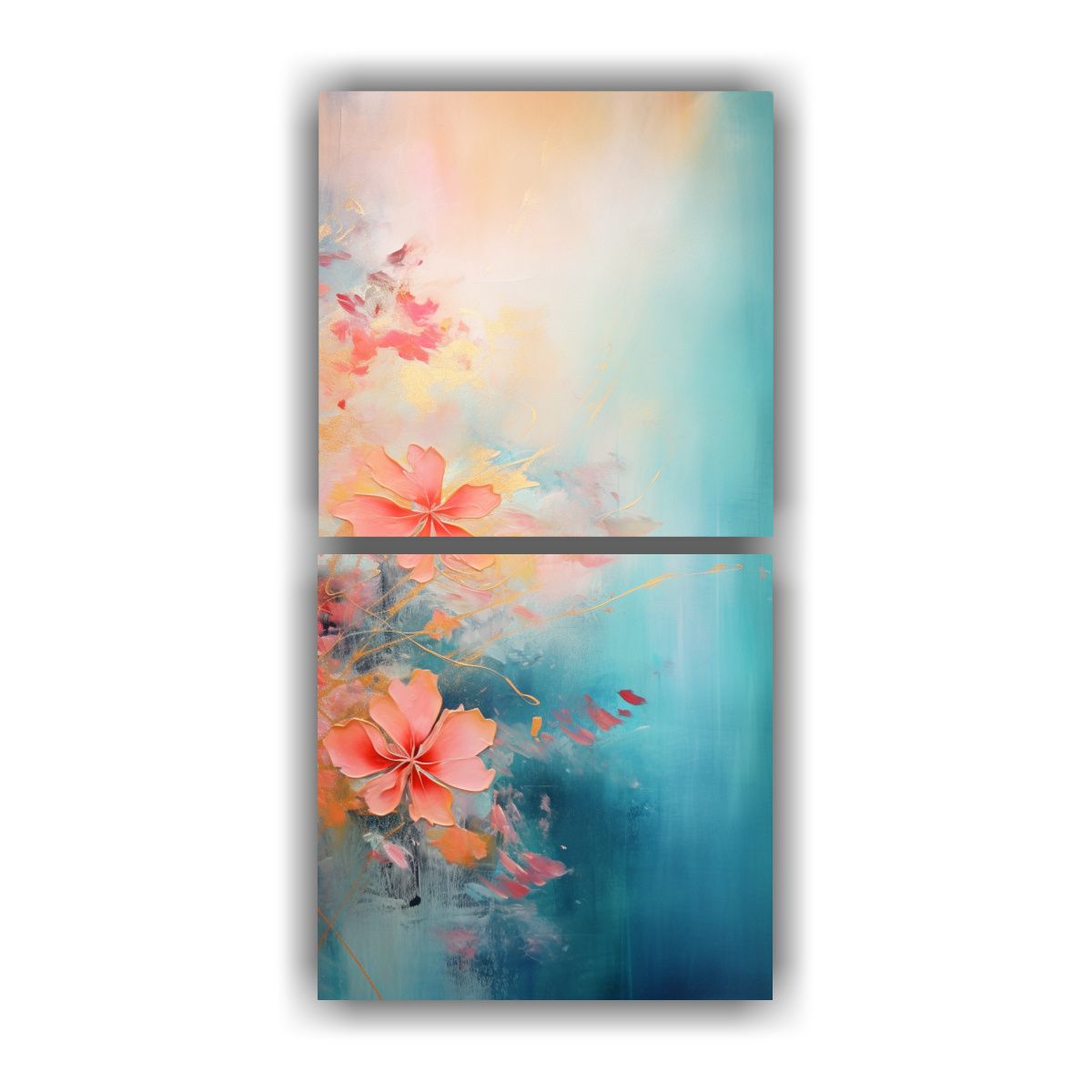 GENERICO - Pintura Abstracta Inspirada En La Naturaleza Con 40x80 Cm