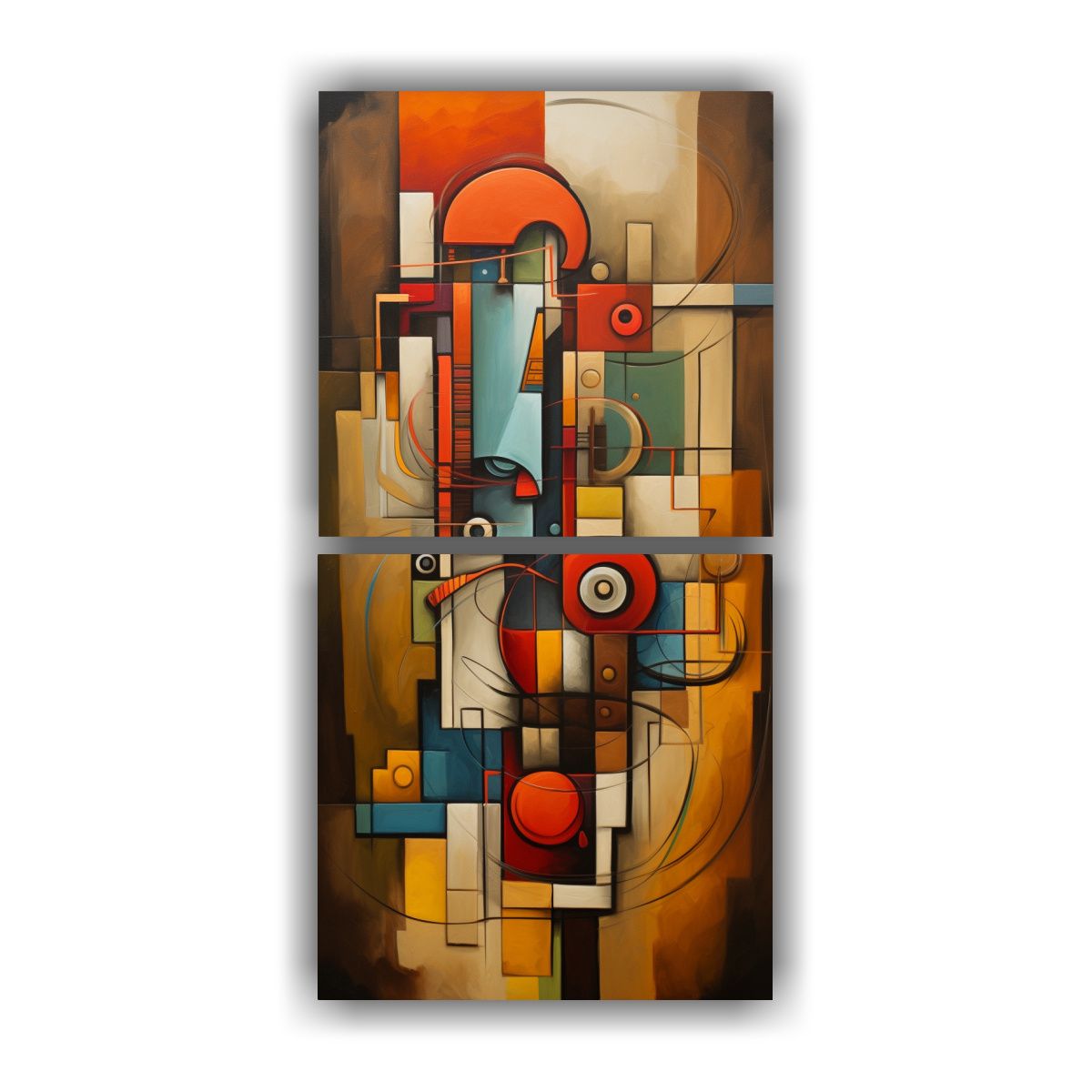 GENERICO - Cuadros Abstractos Contemporáneos De Equilibrio 20x40 Cm