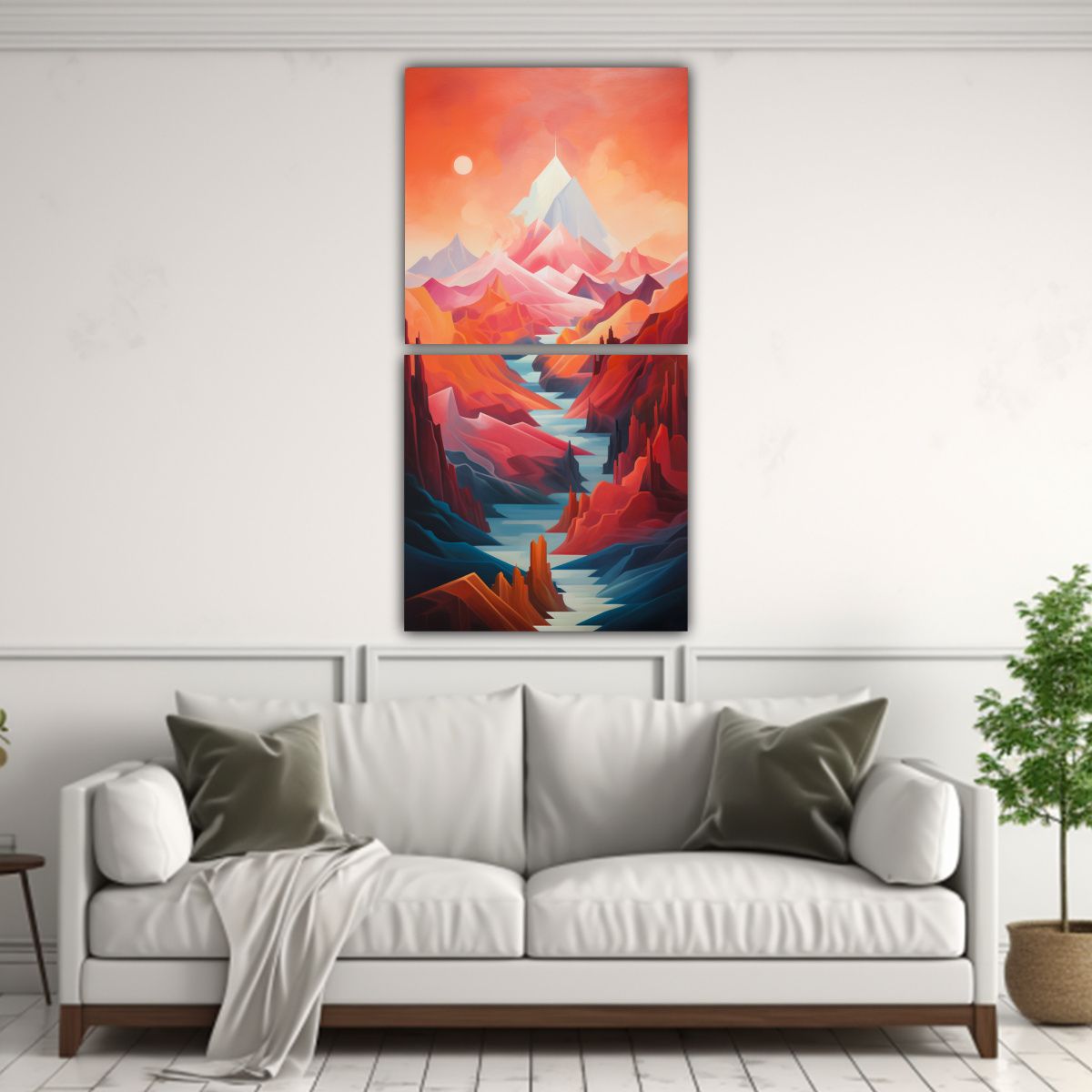 GENERICO - Paisajes Abstractos En Cumbres Montañosas 60x120 Cm