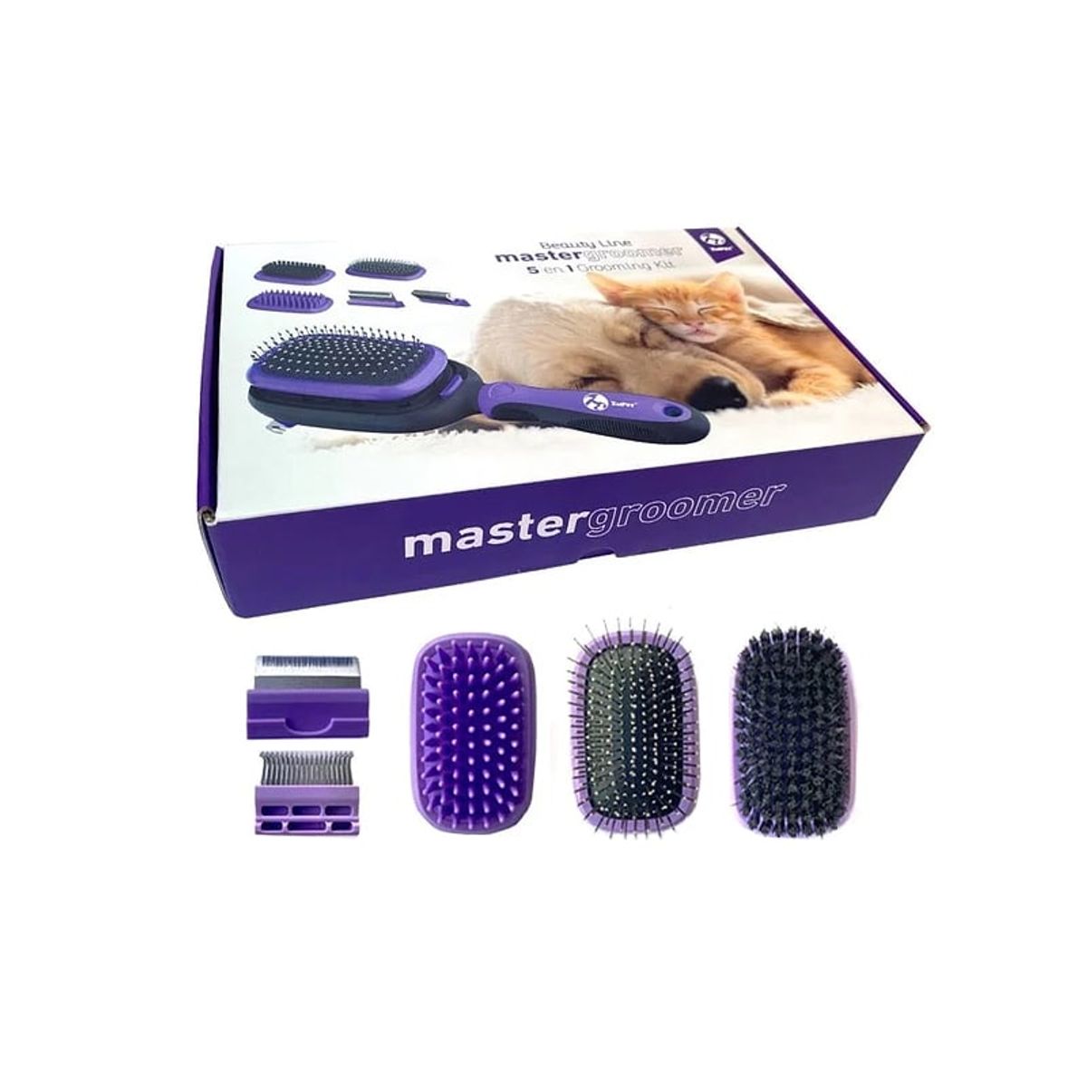 ZUPET - Cepillo Grooming 5 en 1 Zupet