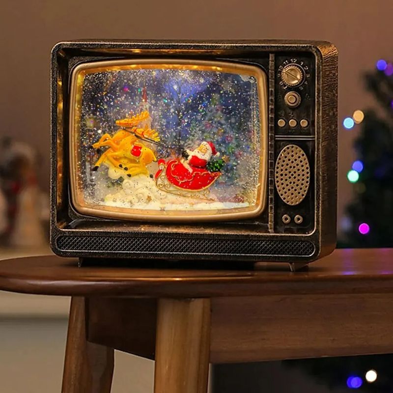 MOVI - Televisión Vintage con Música y Luz LED Navideña