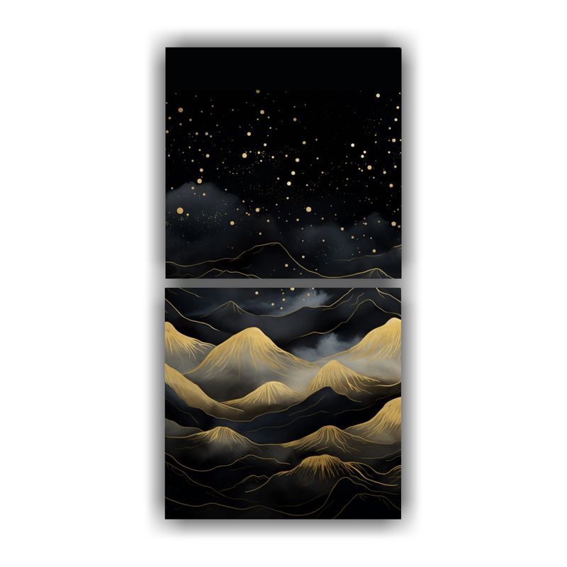 GENERICO - Equilibrio Visual Paisaje De Montaña Con Estilo 20x40 Cm