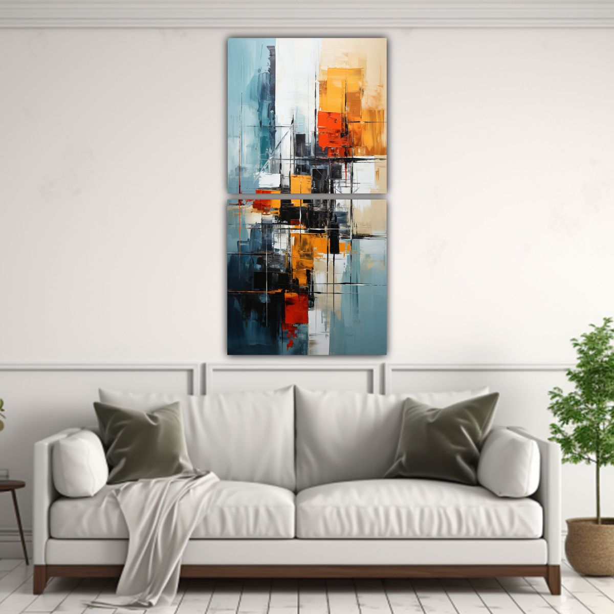 GENERICO - Cuadros Hermoso Originalidad Con Pinceladas 20x40 Cm