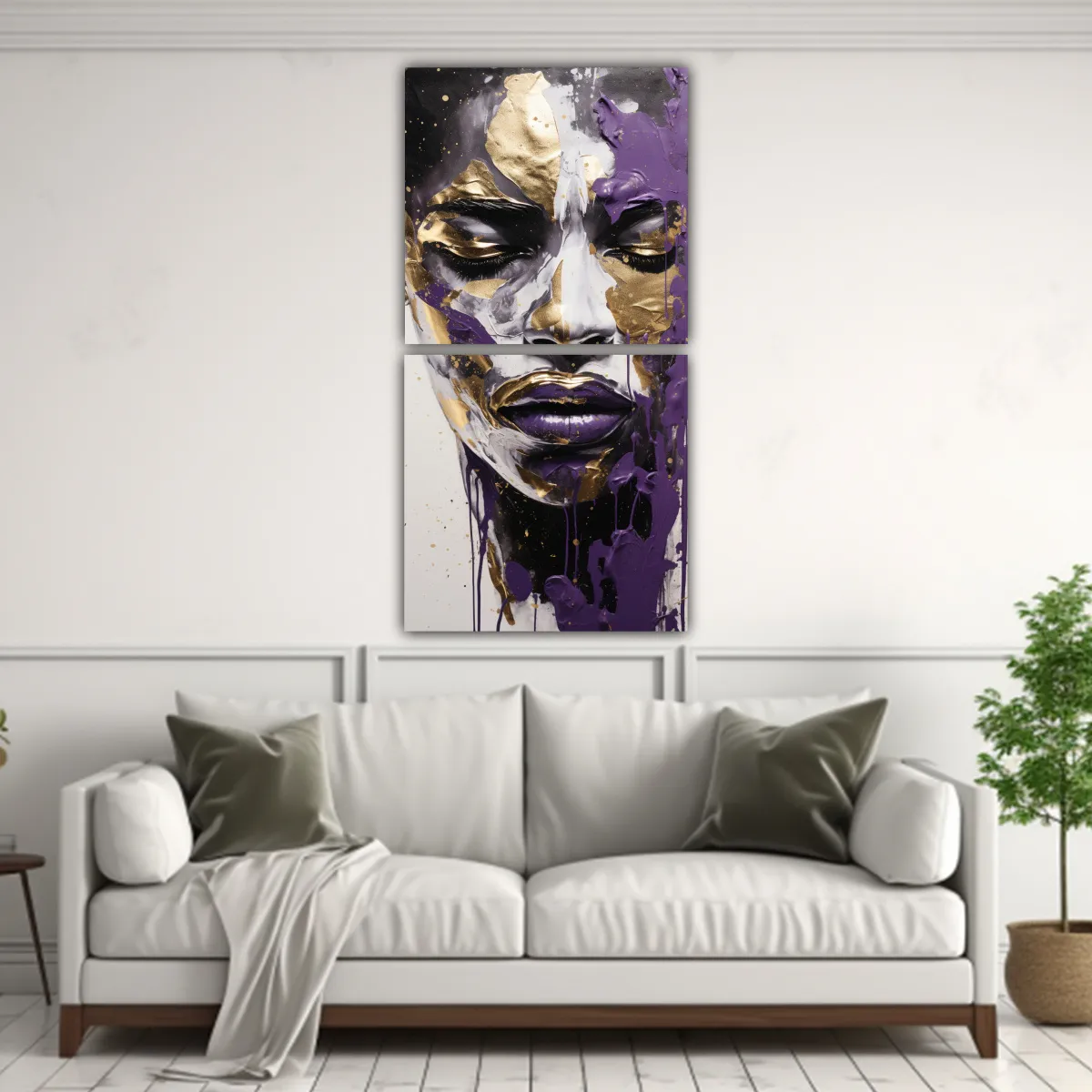 GENERICO - Pinturas Decorativas Modernas Con Contornos 50x100 Cm