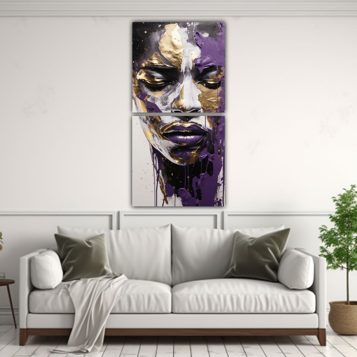 GENERICO - Pinturas Decorativas Modernas Con Contornos 40x80 Cm