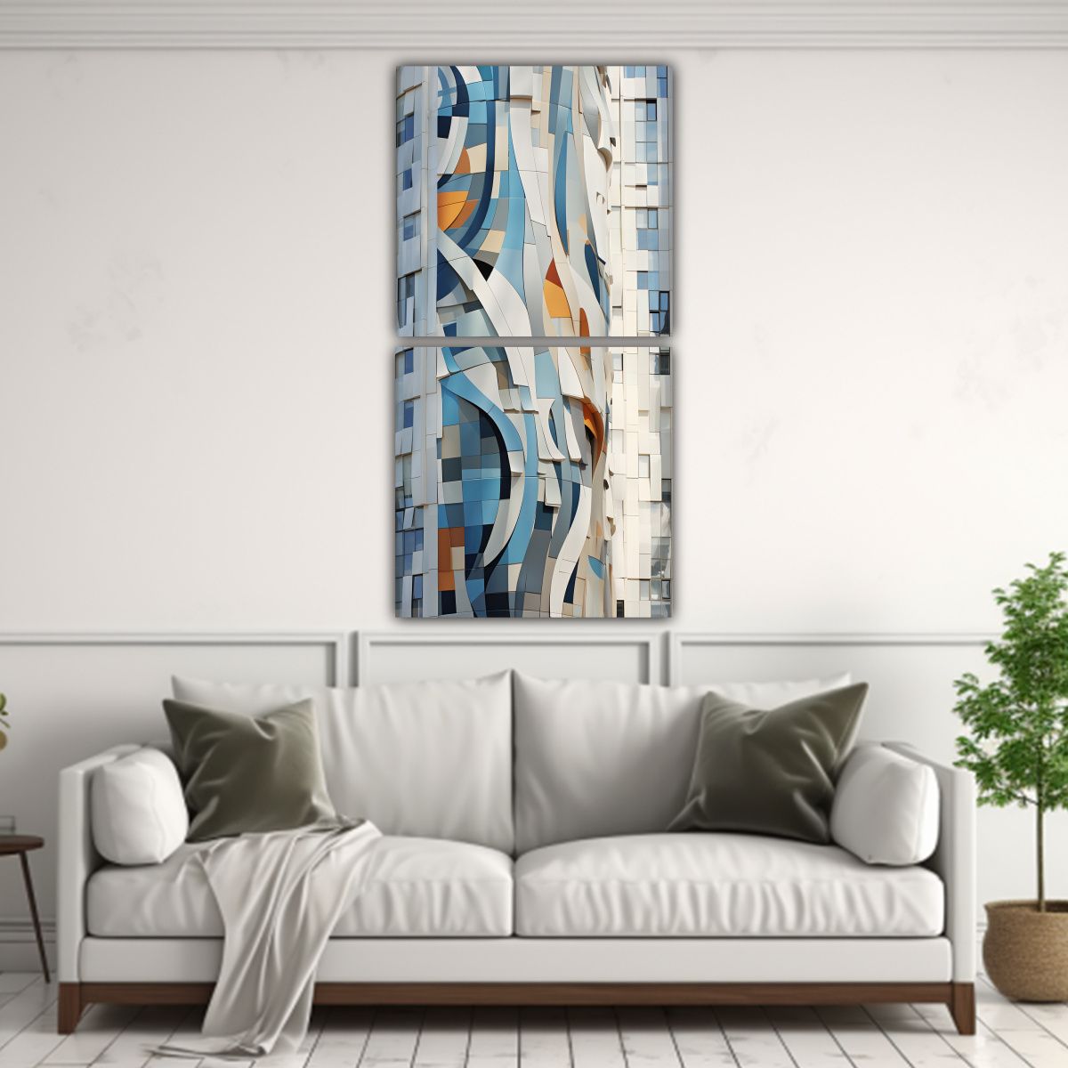 GENERICO - Composición Original De Mosaico Estilo Moderno 40x80 Cm