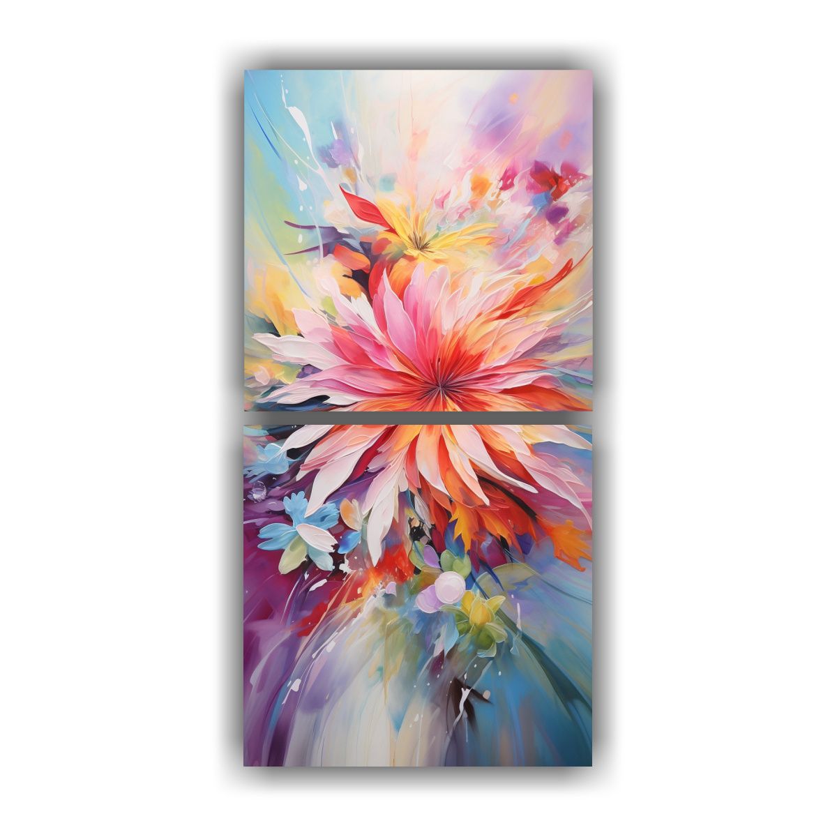 GENERICO - Pinturas Decorativas De Set 2 Composiciones 30x60 Cm