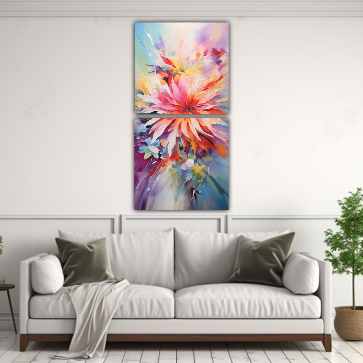 GENERICO - Pinturas Decorativas De Set 2 Composiciones 30x60 Cm