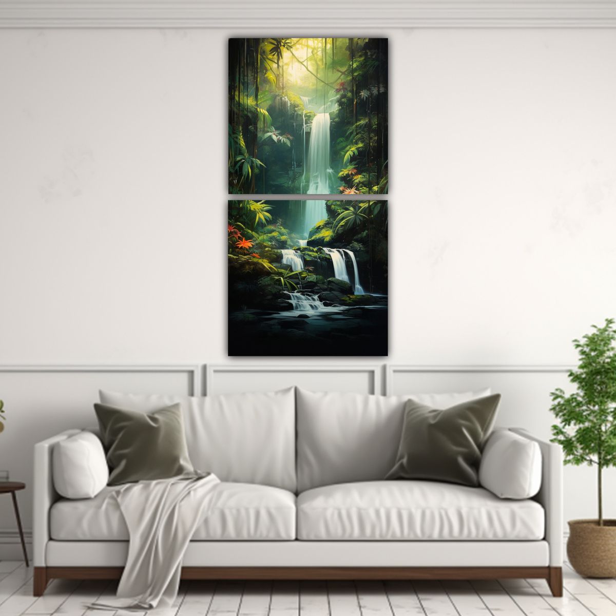 GENERICO - Cuadros De Decoración Inspirados En Cascadas En 60x120 Cm