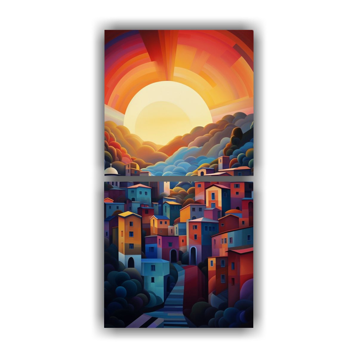 GENERICO - Pinturas Acuarela Equilibrio Visual Con Suaves 60x120 Cm