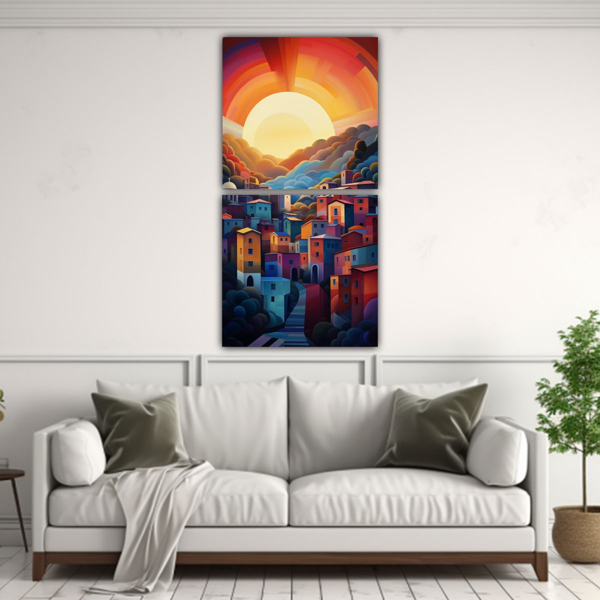 GENERICO - Pinturas Acuarela Equilibrio Visual Con Suaves 60x120 Cm