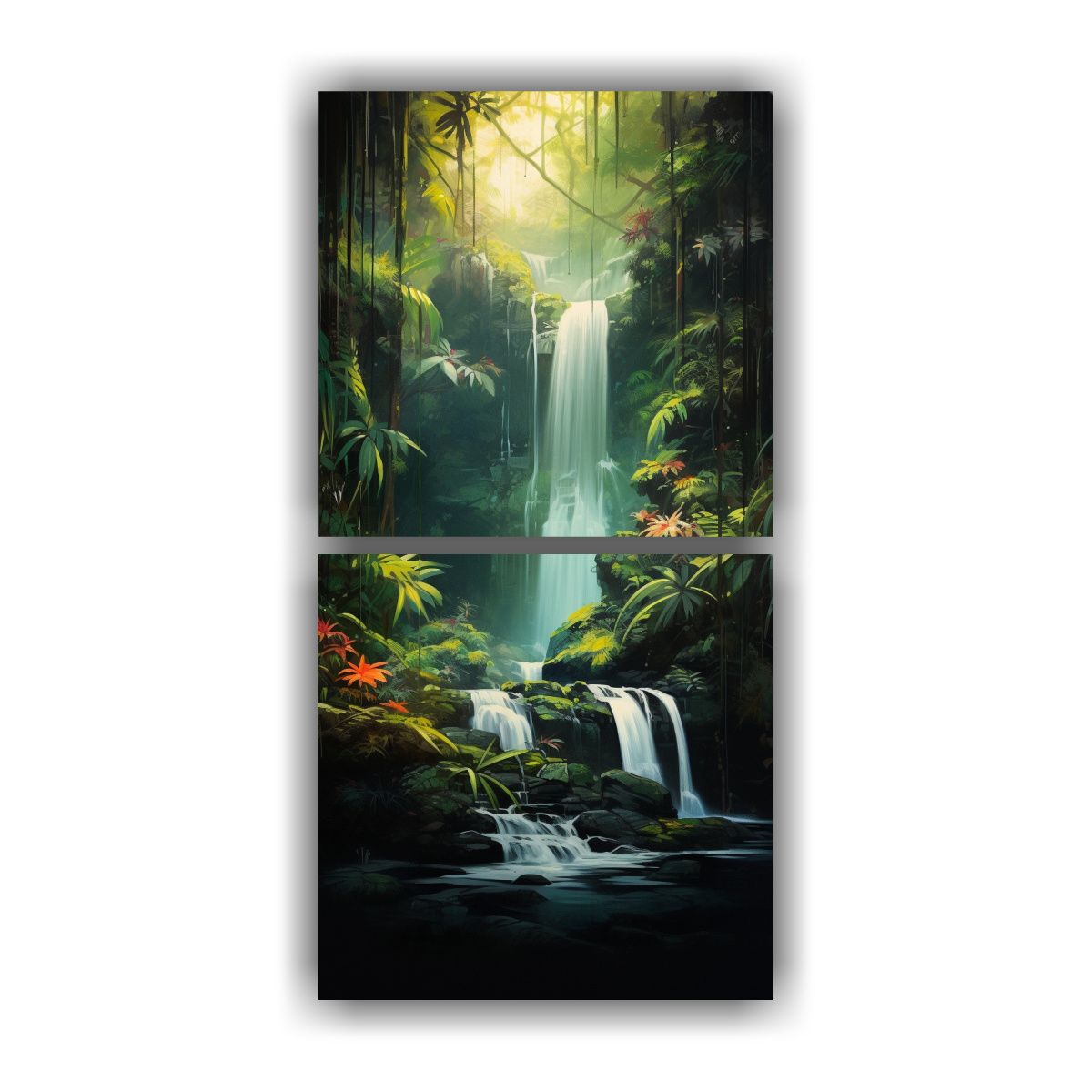 GENERICO - Cuadros De Decoración Inspirados En Cascadas En 30x60 Cm