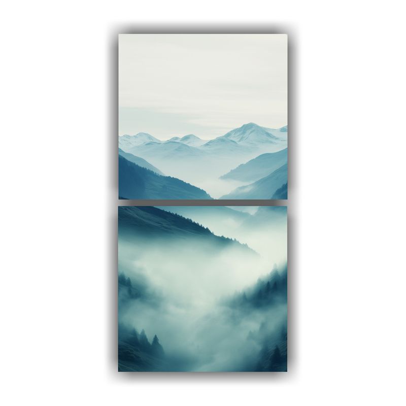 GENERICO - Paisaje Montañoso Noruego Protagonismo Abstracto 50x100 Cm