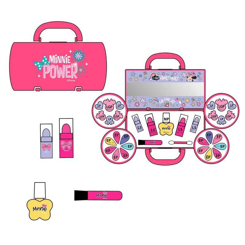 DISNEY - Cartera de mano Minnie con cosméticos para niñas