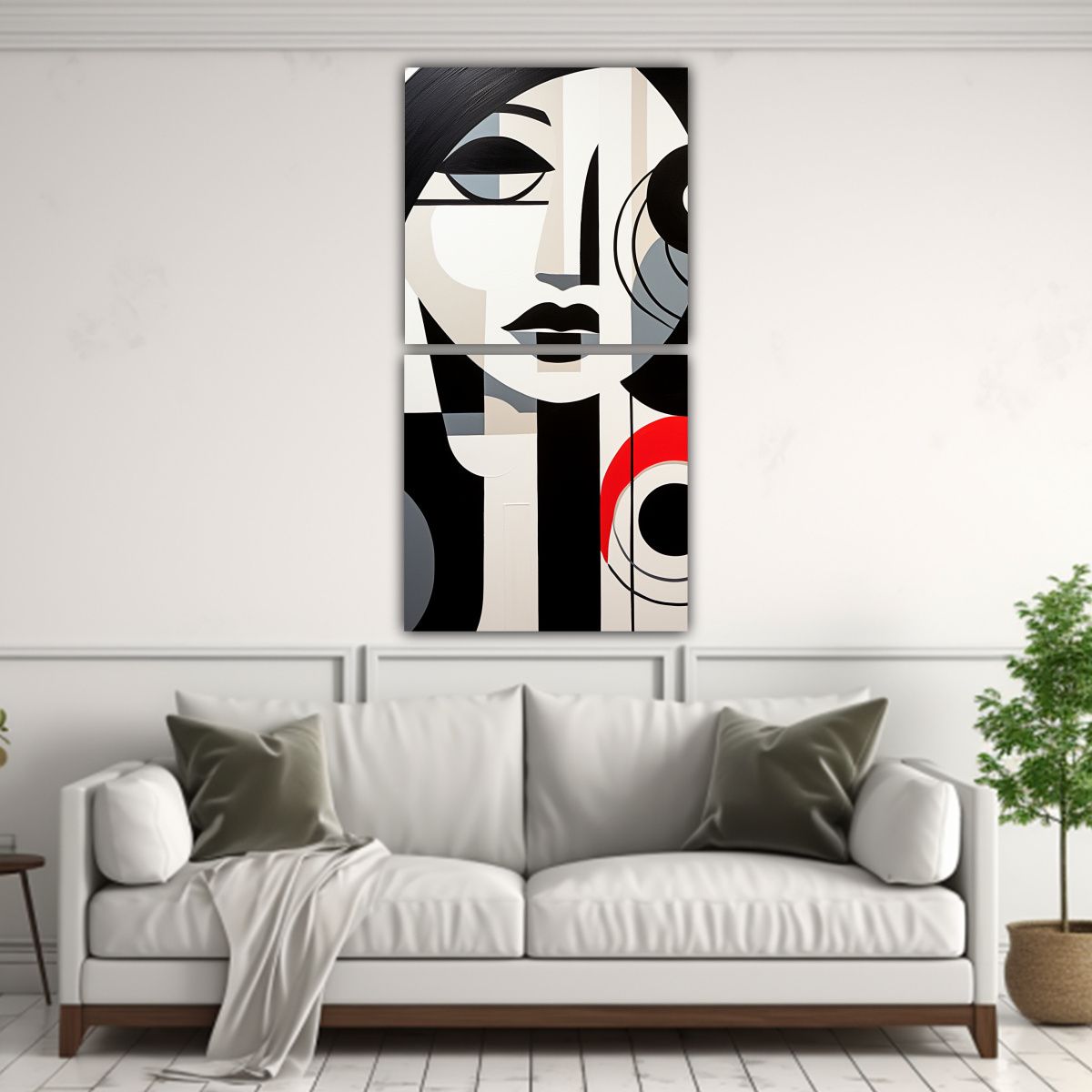 GENERICO - Pinturas Decorativas Con Dos Telas En Bastidor 50x100 Cm