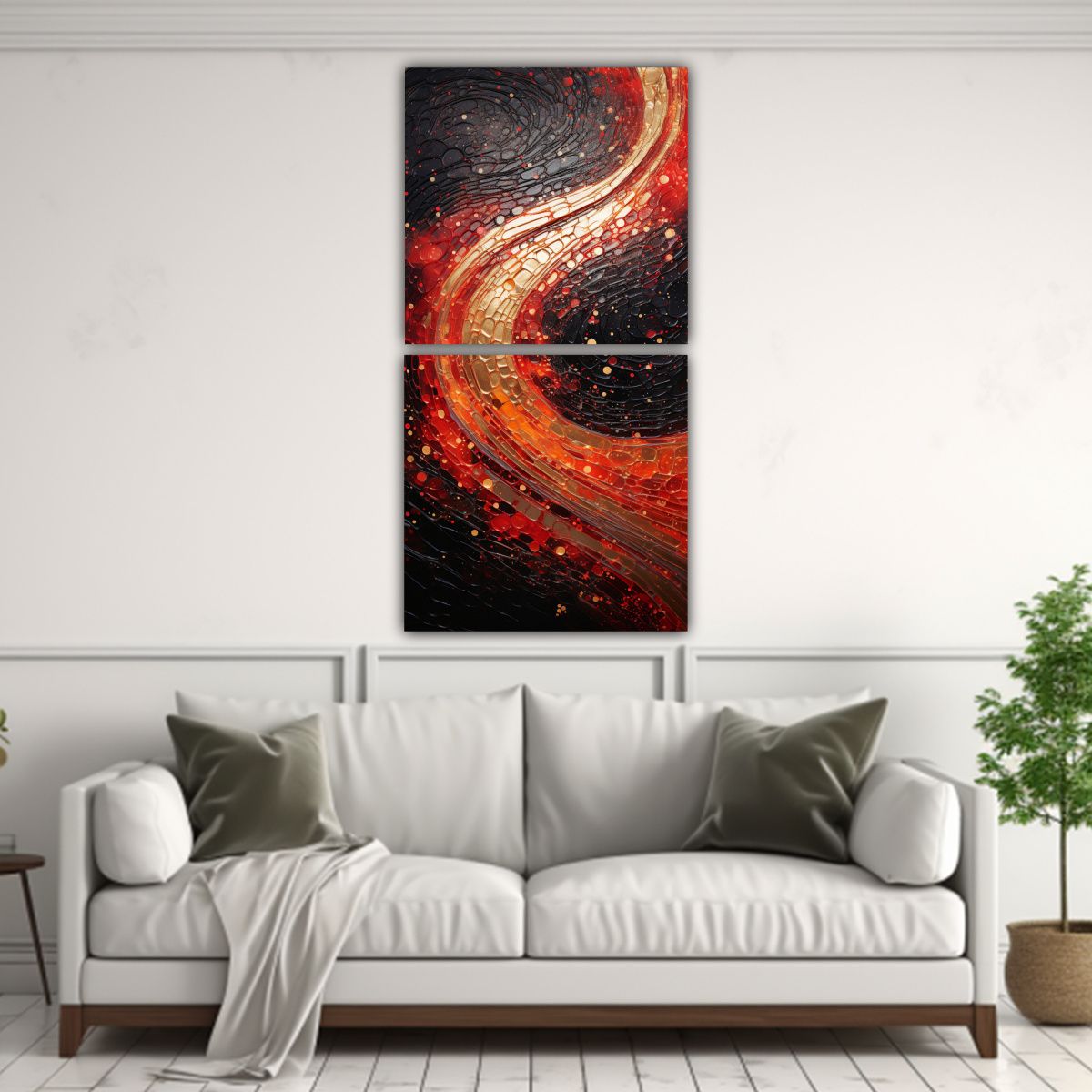 GENERICO - Pintura Decorativa En Estilo Puntillismo Luminoso 50x100 Cm