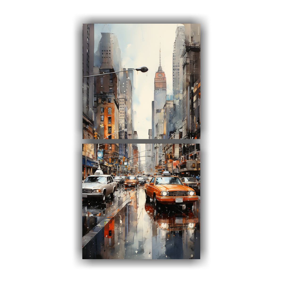 GENERICO - Pinturas Inspiradoras De Dos Artes De Pared En 60x120 Cm