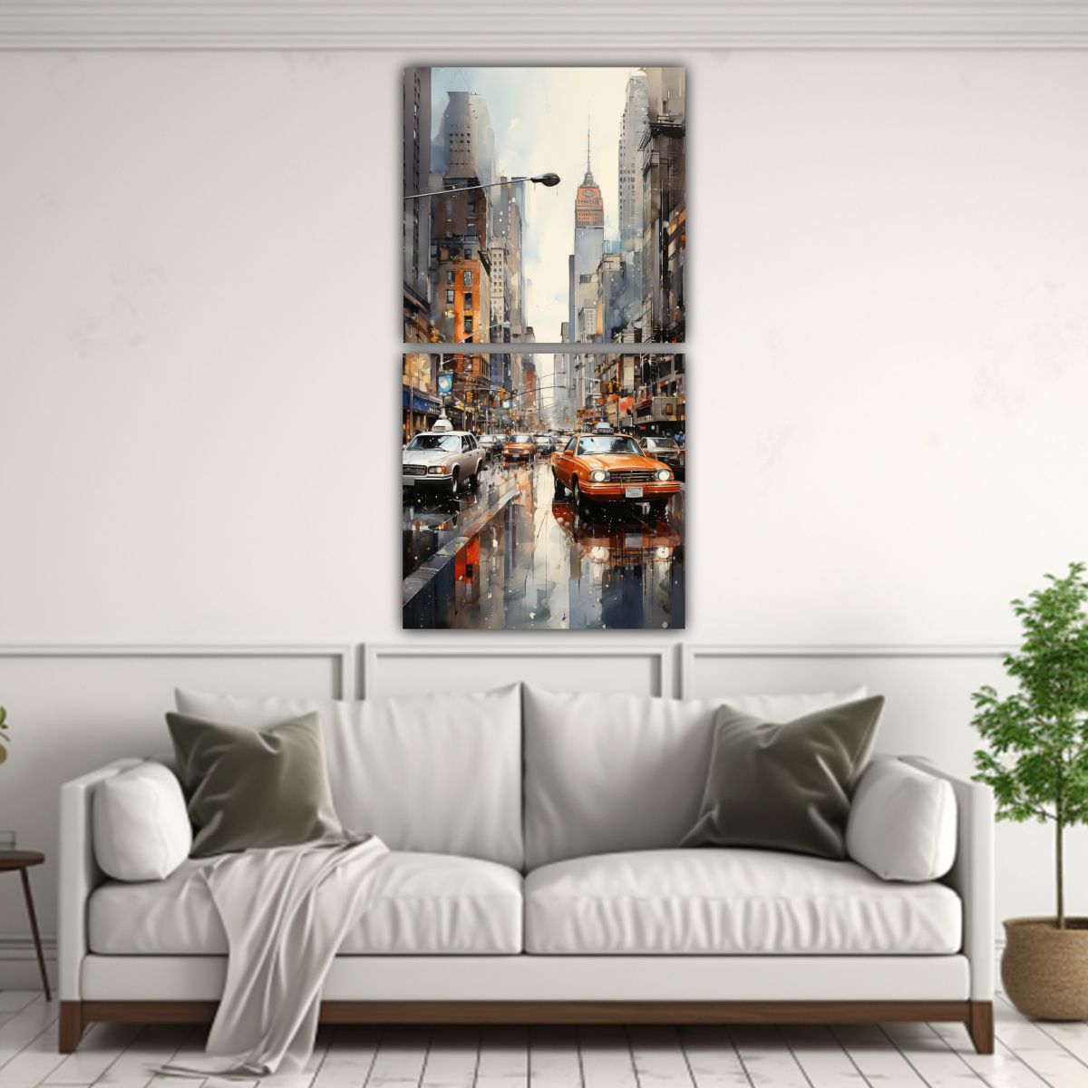 GENERICO - Pinturas Inspiradoras De Dos Artes De Pared En 20x40 Cm