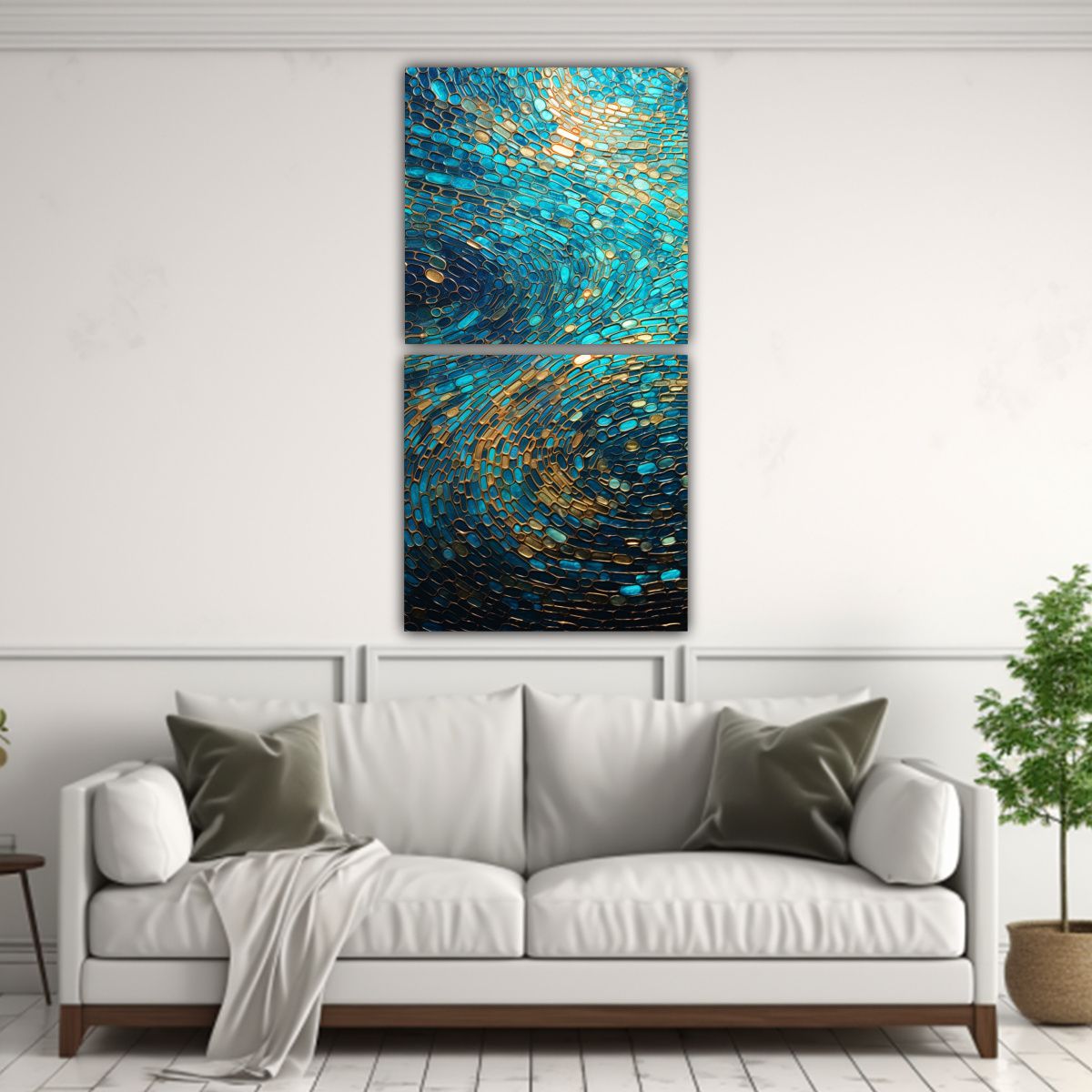 GENERICO - Pinturas Decorativas De Dos Cuadros Estilo 20x40 Cm