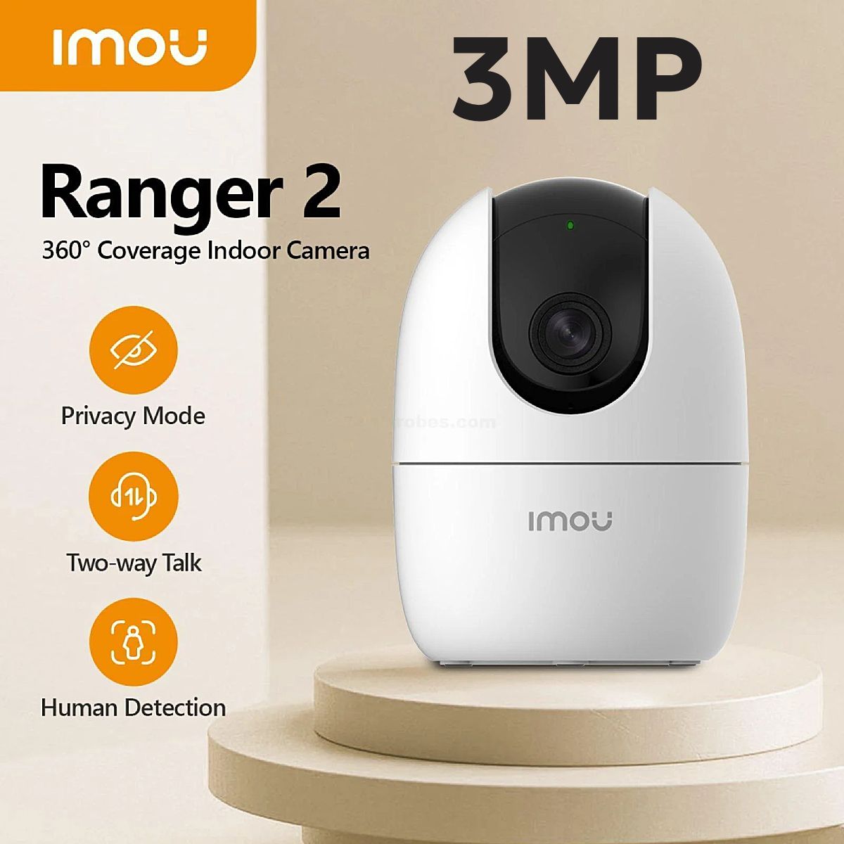Cámara Wifi IMOU Ranger 2 PT Interior 3MP Audio - Blanco, marca IMOU - Foto Principal