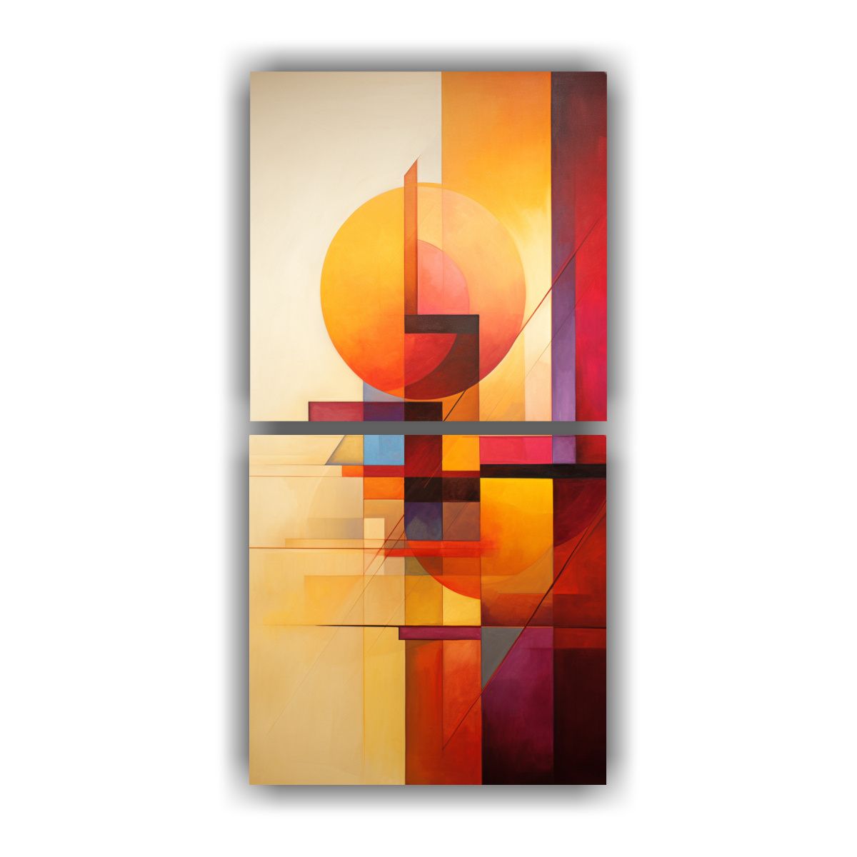 GENERICO - Pinturas De Abstracción Geométrica Para 50x100 Cm