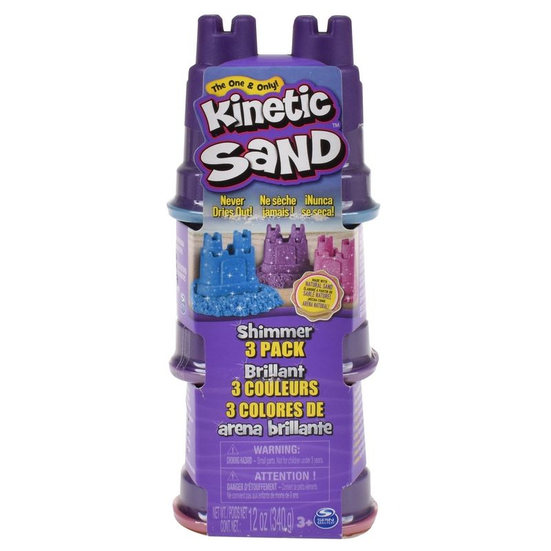 ANSALDO - Pack 3 Mini Castillos Con 120 Gramos De Arena Kinetic Sand