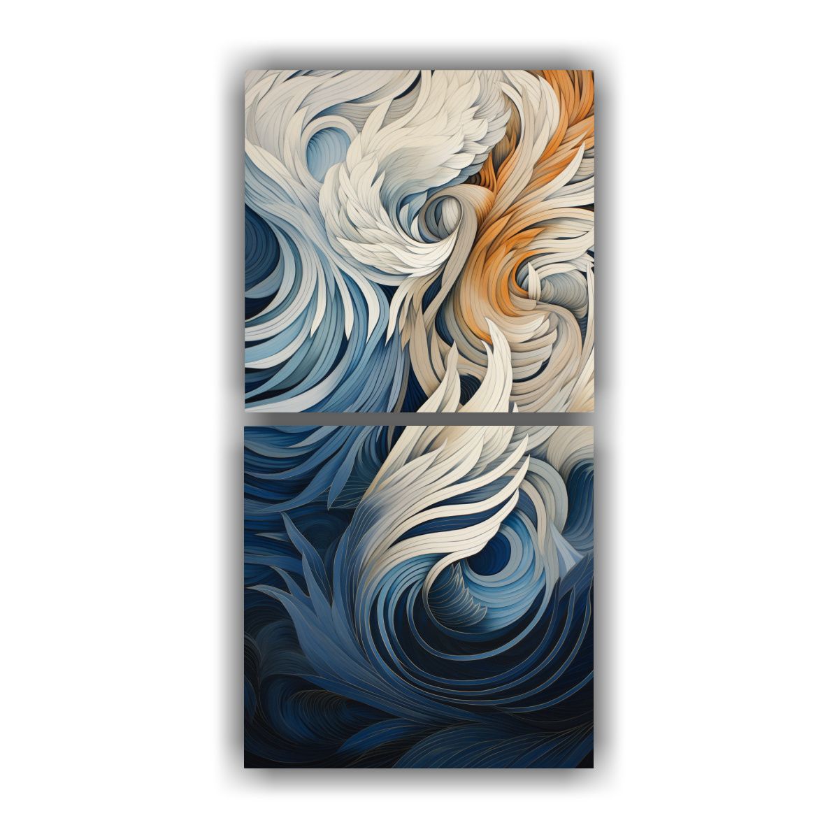 GENERICO - Dos Composiciones Calidos Full Color Patrones 20x40 Cm