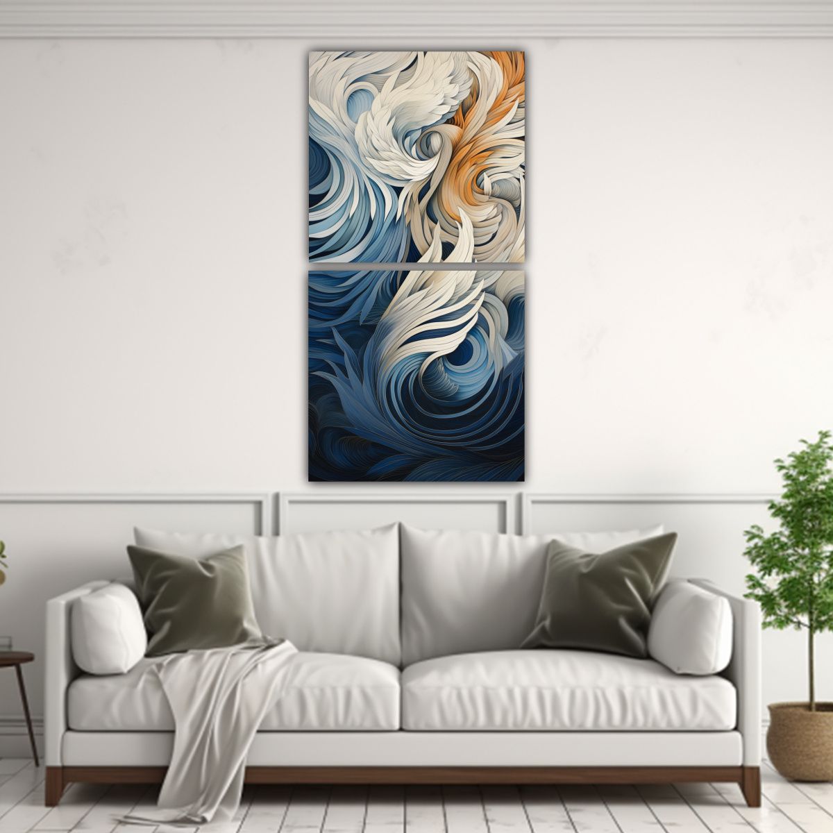 GENERICO - Dos Composiciones Calidos Full Color Patrones 20x40 Cm