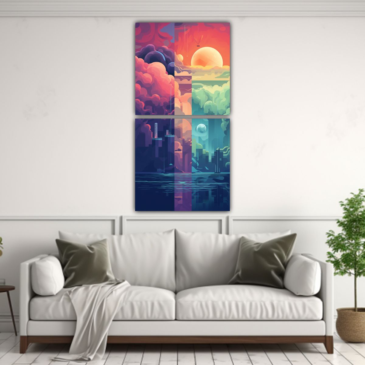 GENERICO - Pinturas Decorativas Surrealistas Expresión De 60x120 Cm