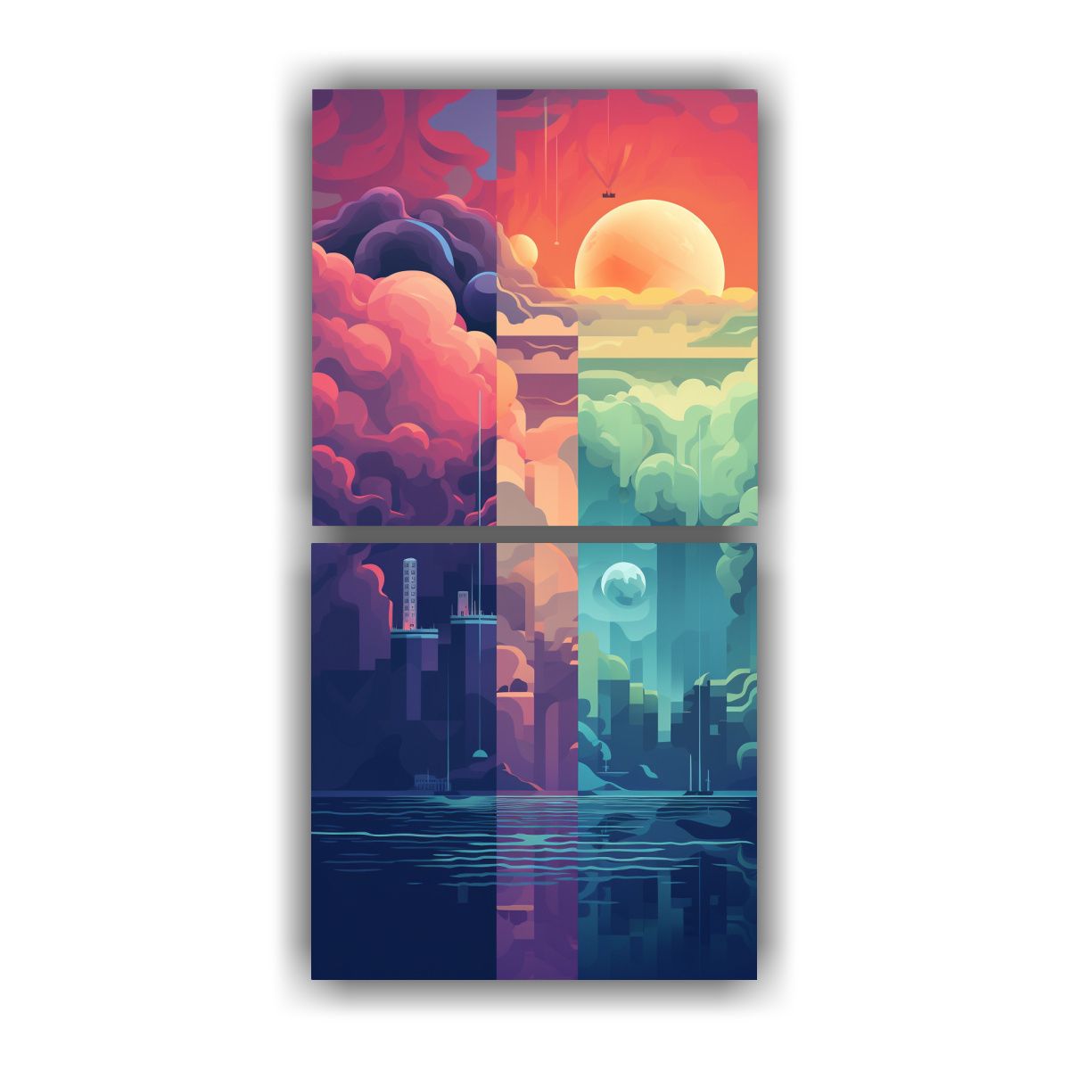 GENERICO - Pinturas Decorativas Surrealistas Expresión De 40x80 Cm