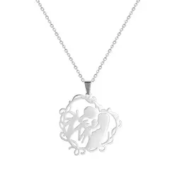 TODOJOYAS - Collar Familia con Hijo Acero Plateado