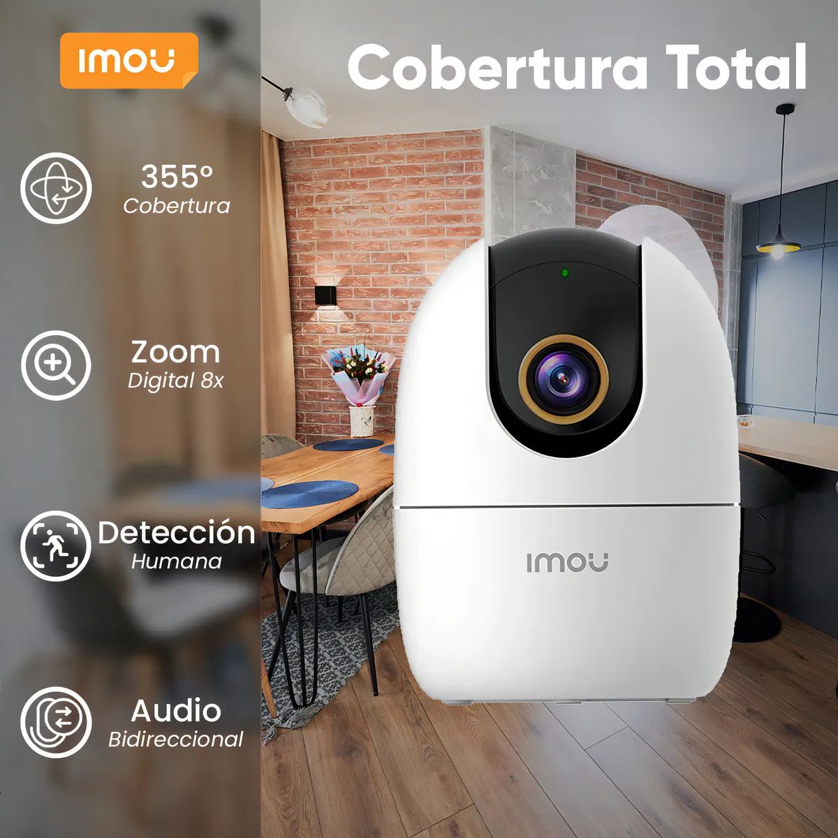 IMOU - Cámara Wifi IMOU Ranger 2 PT Interior 5MP Audio - Blanco