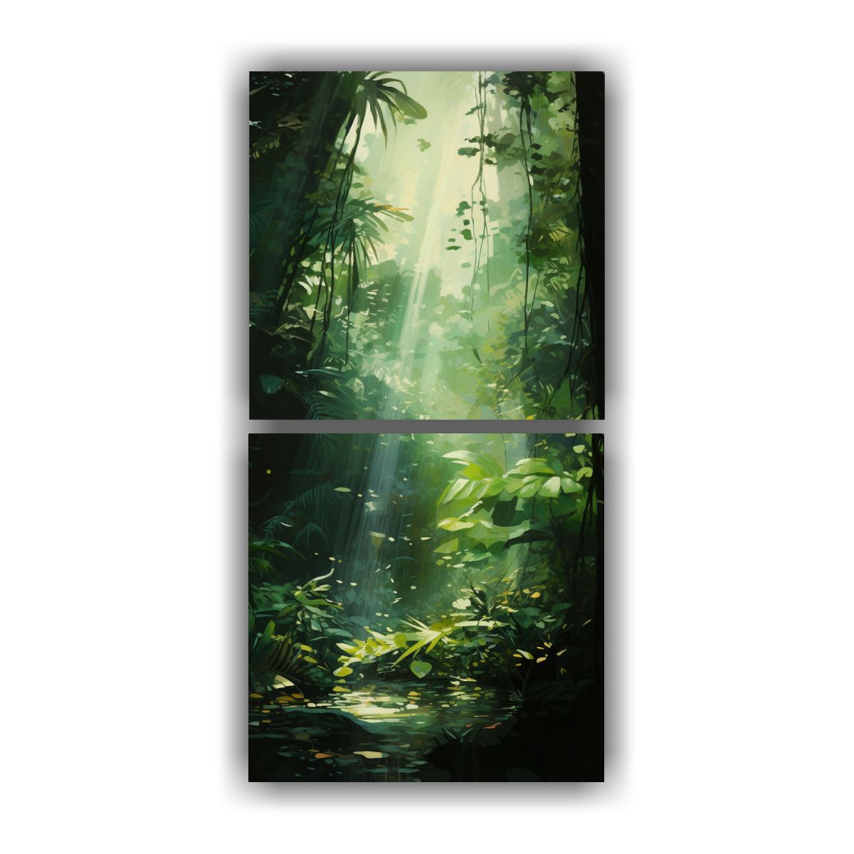 GENERICO - Pinturas Abstractas De Dos Artes De Pared En 40x80 Cm