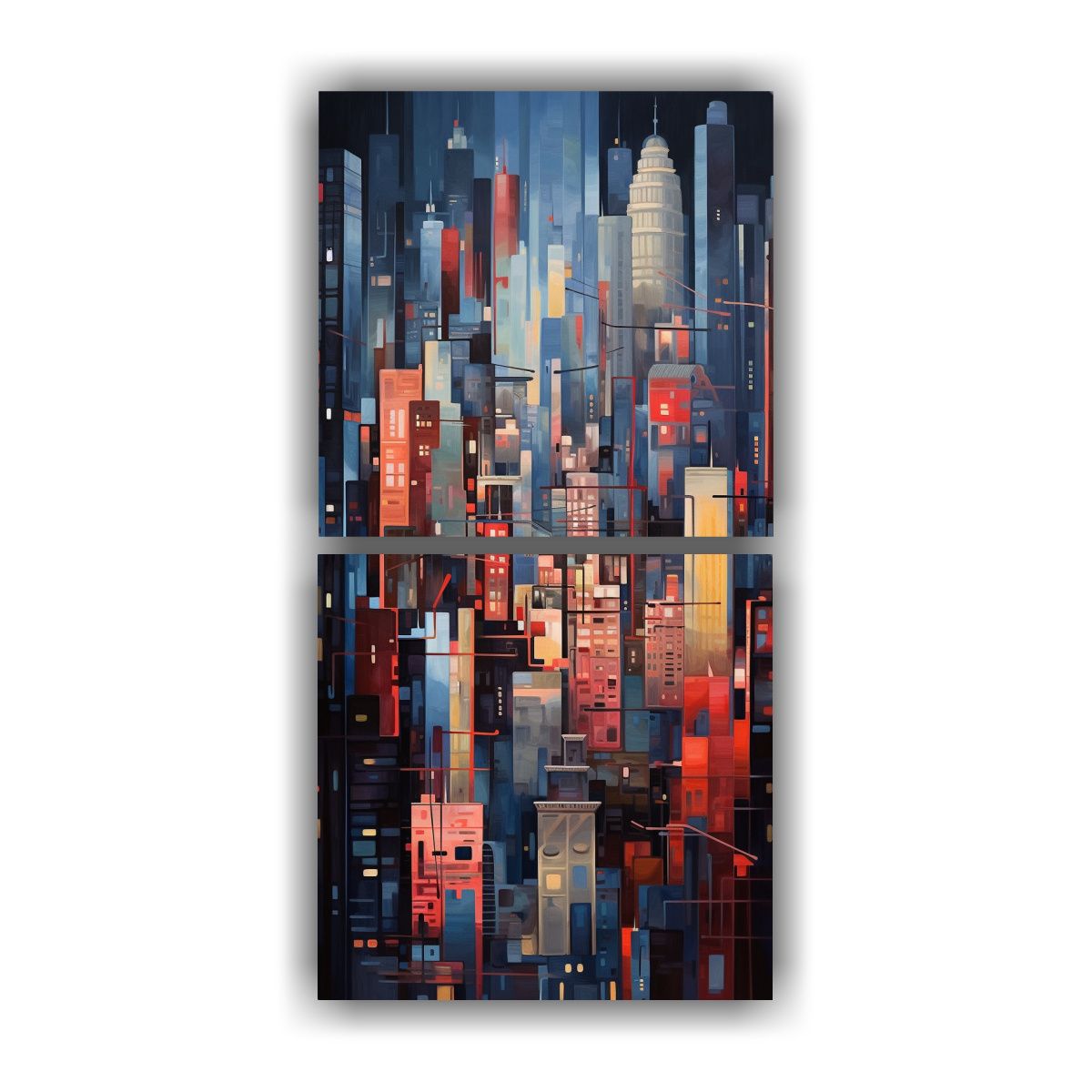 GENERICO - Conjunto De 2 Lienzos Estilo Galería Escenario 30x60 Cm