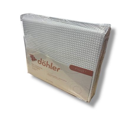 Imagen 2 del producto Colcha Piqué Döhler Blanca 100% Algodón Hecha en Brasil