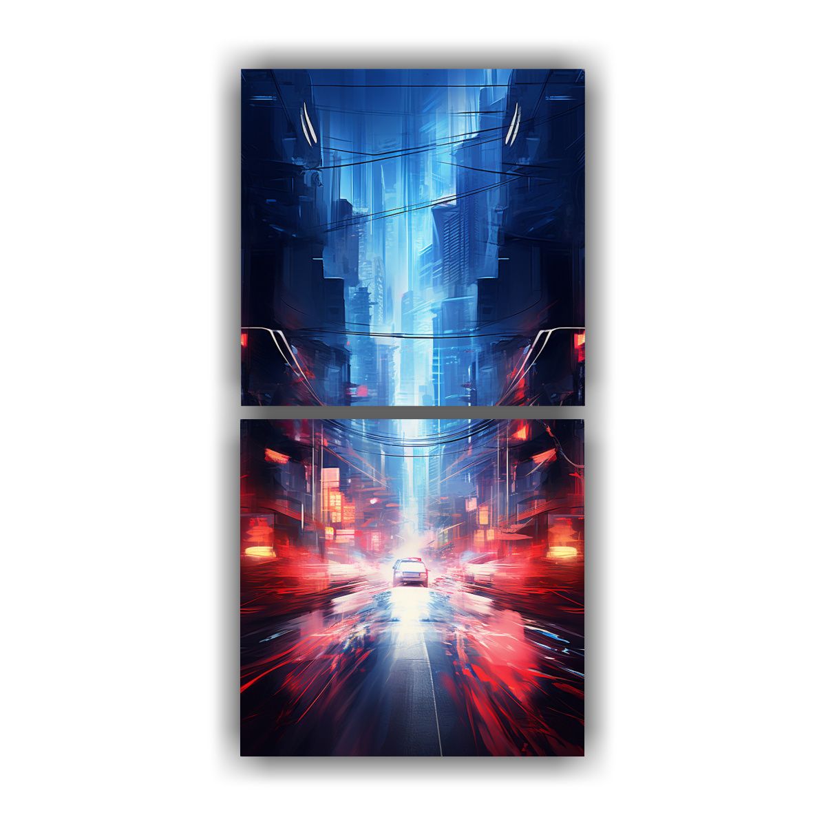 GENERICO - Pulsación Eléctrica De Una Calle De Shanghai 20x40 Cm