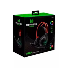 MONSTER GAMES - Headset Gamer Monster Trap AU727 Negro RGB