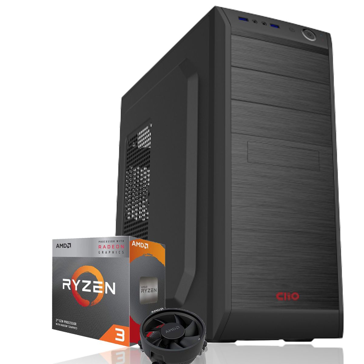 HYPERPC - PC oficina AMD RYZEN 3 5300G Radeon 16Gb 500Gb WiFi
