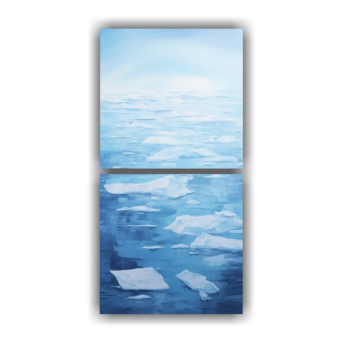 GENERICO - Decoración Con Pinturas En Bastidor De Forma Y 30x60 Cm