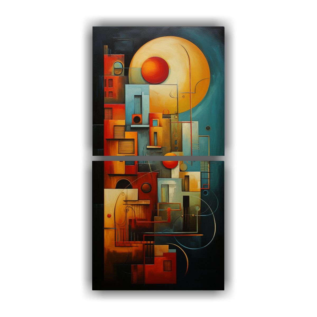 GENERICO - Conjunto 2 Lienzos Fotografía Color Arte 40x80 Cm