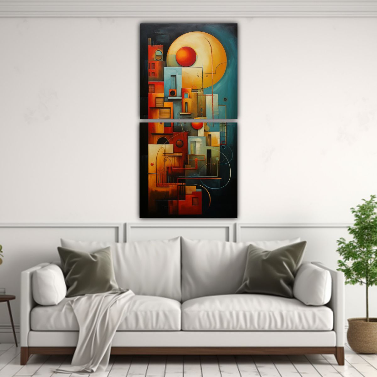 GENERICO - Conjunto 2 Lienzos Fotografía Color Arte 40x80 Cm