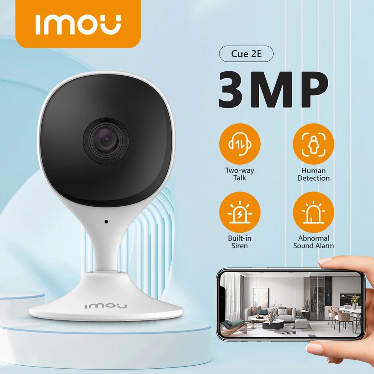 IMOU - CAMARA IP Wifi IMOU IPC-C32EN CUE 2 3mp 2.8MM IR10 - Blanco