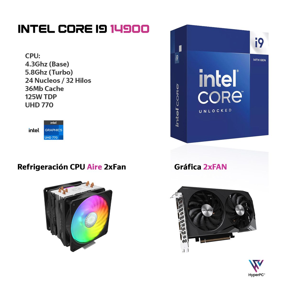 HYPERPC - PC Workstation Audio Ultra INTEL CORE i9 14900 64Gb DDR5 2Tb UHD 770