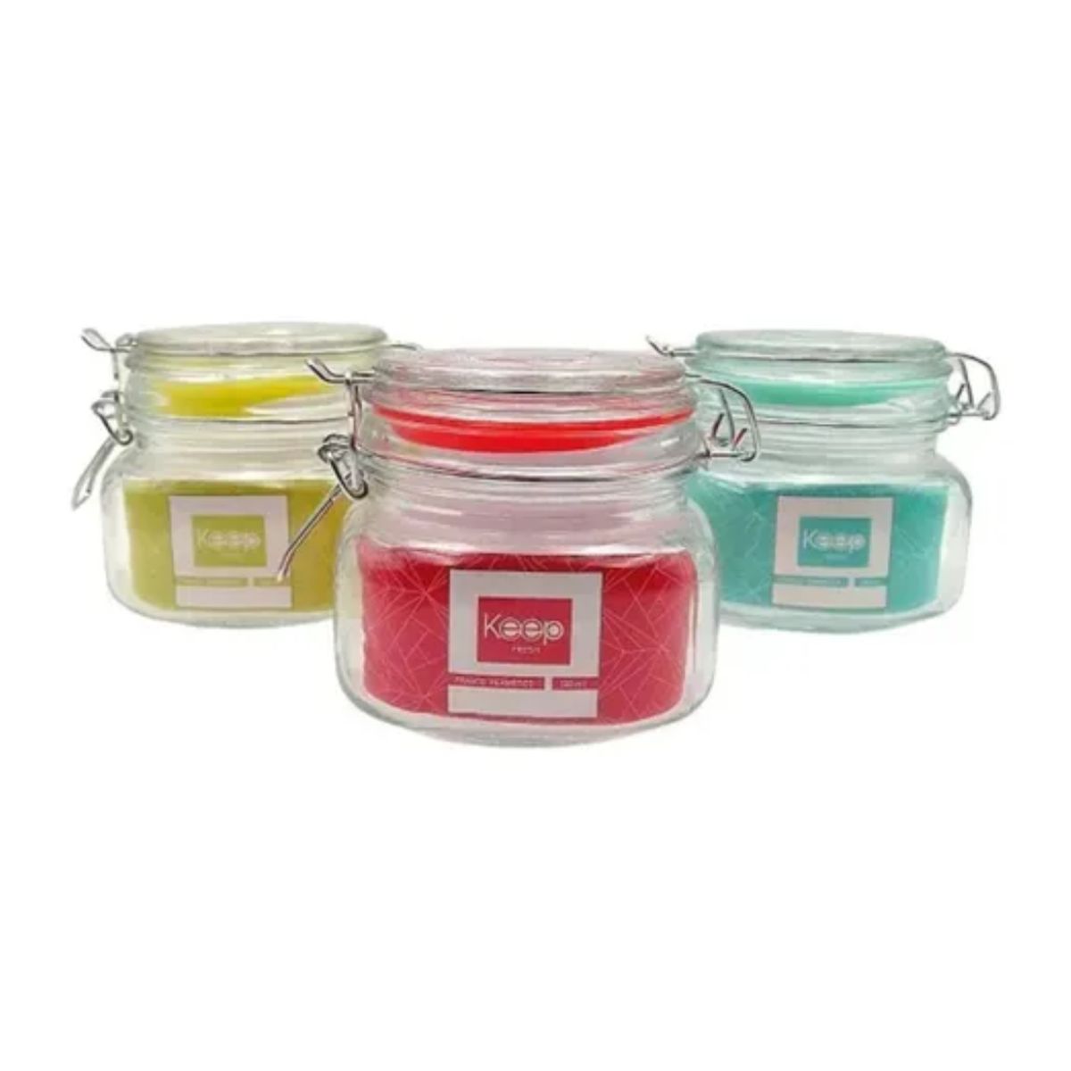 KEEP - Pack X3 Frasco Hermético Vidrio Contenedor 500ml Keep