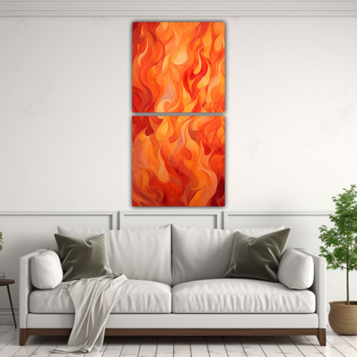 GENERICO - Cuadros De Decoración Abstracta De Tonos 40x80 Cm